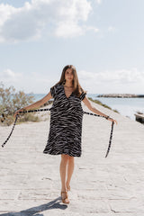 Crossed A-Line dress