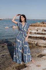 Empress jumpsuit - Patchwork Blue