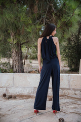 High neck playsuit - Navy Blue