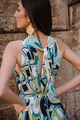 Mini Trapeze Dress - 70s Turquoise