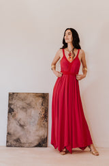 Low cut belted dress