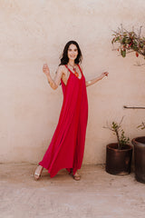 Low cut belted dress