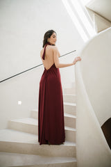 Plunging maxi dress