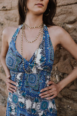 Halter neck long dress