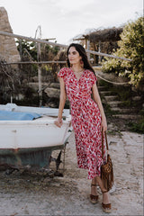 Midi Cross Dress - Mallorquin red