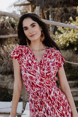 Midi Cross Dress - Mallorquin red