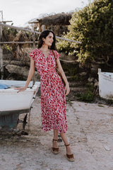 Midi Cross Dress - Mallorquin red