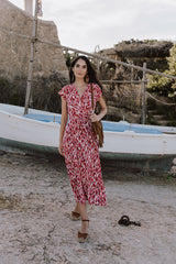 Midi Cross Dress - Mallorquin red