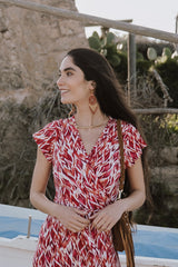 Midi Cross Dress - Mallorquin red