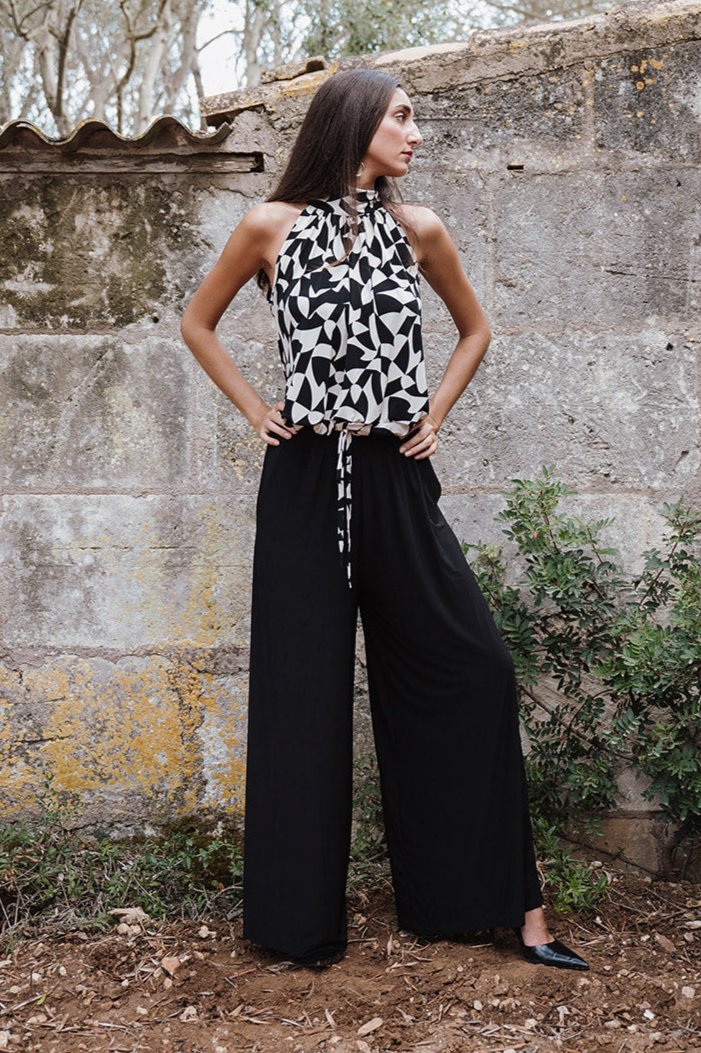 Palazzo trousers - Black