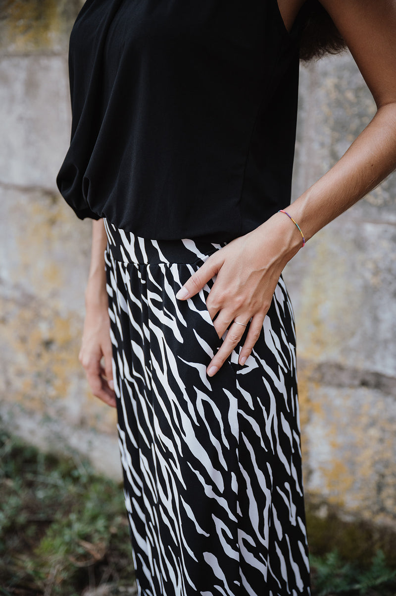 Palazzo trousers - Black Zebra