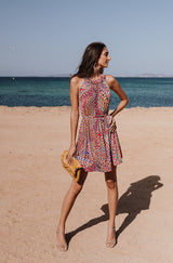 Mini Trapeze Dress - Spring Mosaic